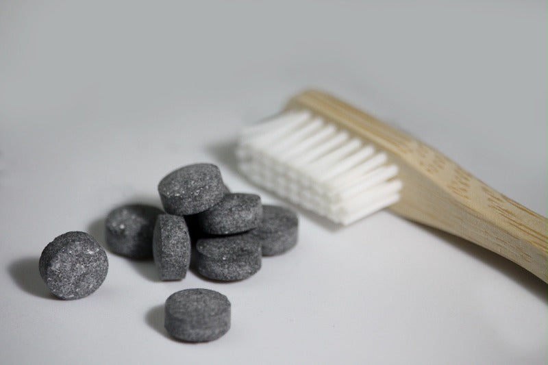 Bamboo Toothbrush and Charcoal Toothpaste